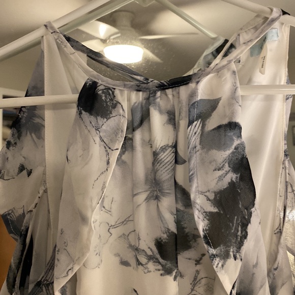 White & black printed mini dress - Picture 3 of 5